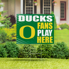 University of Oregon Coroplast Yard Sign "Fans Play Here", Collegiate, Home