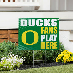 University of Oregon Coroplast Yard Sign "Fans Play Here", Collegiate, Home