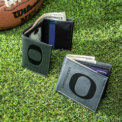 University of Oregon, Bi-Fold and Tri-Fold Wallet Gift Set, Black, Collegiate, Home