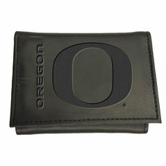 Leather Oregon Ducks Tri-fold Wallet, Collegiate, Home