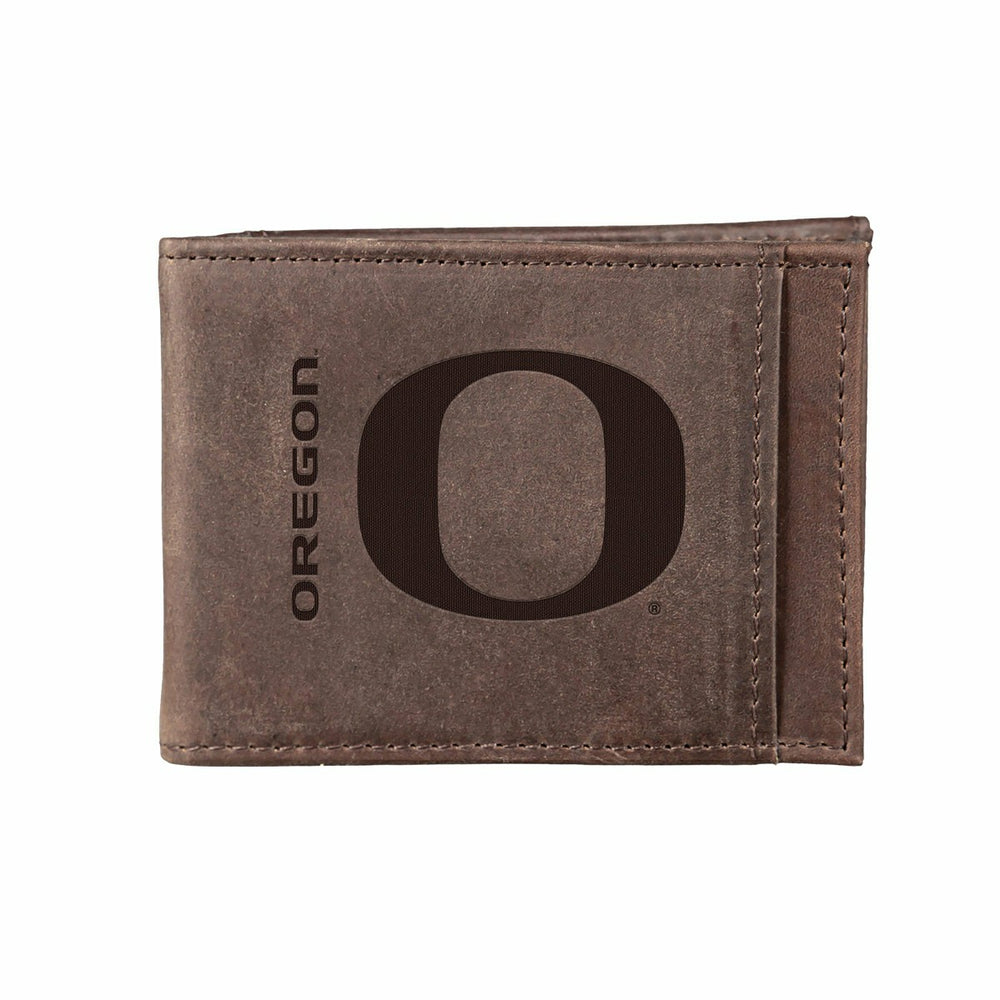 Front Pocket Wallet w/ RFID Blocking, University of Oregon, Brown, Collegiate, Home