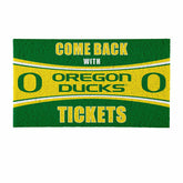 28" x 16" PVC Trapper Mat, Come Back with Tickets, University of Orego, Collegiate