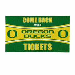 28" x 16" PVC Trapper Mat, Come Back with Tickets, University of Orego, Collegiate