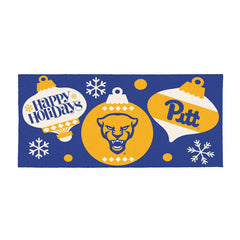 University of Pittsburgh Holiday Flocked Coir Sassafras Switch Mat, 22, Collegiate