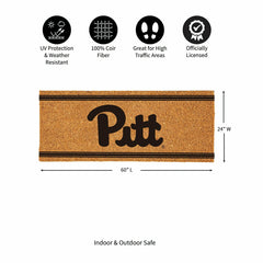 University of Pittsburgh Extra Large One Color Coir Mat, 60"x24", Collegiate