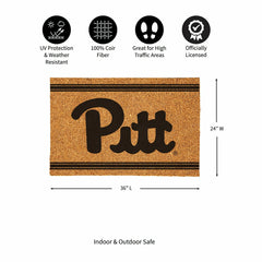University of Pittsburgh Large One Color Coir Mat, 36"x24", Collegiate