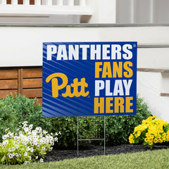 University of Pittsburgh Coroplast Yard Sign "Fans Play Here", Collegiate, Home