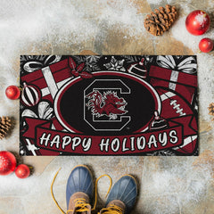 University of South Carolina Holiday PVC Mat, 28"x16", Collegiate