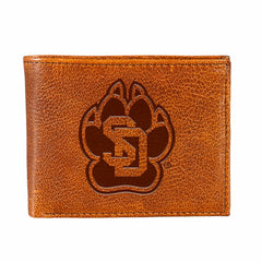 University of South Dakota, Embossed 100% Genuine Tumbled Leather Pass, Collegiate, Home
