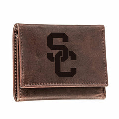 University of Southern California, Tri-Fold Wallet, Brown, CH, 100% Ge, Collegiate, Home