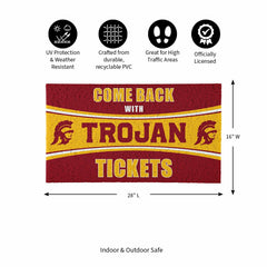 28" x 16" PVC Trapper Mat, Come Back with Tickets, University of South, Collegiate