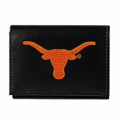 University of Texas Black Tri-Fold Embroidered Wallet w/ RFID Blocking, Collegiate, Home