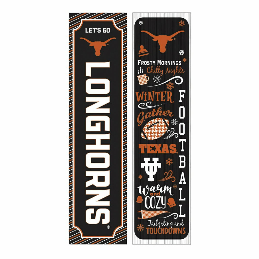 46" Double Sided Leaner, University of Texas, Winter Seasonal, Collegiate, Home