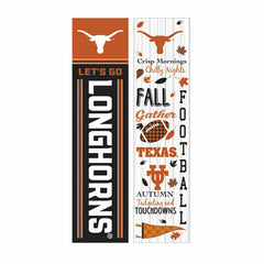 46" Double Sided Leaner, University of Texas, Fall Seasonal, Collegiate, Home