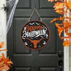 University of Texas Halloween Round Door Décor with Hanging Rope, 18x1, Collegiate, Home