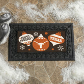 University of Texas Holiday Flocked Coir Sassafras Switch Mat, 22"x10", Collegiate