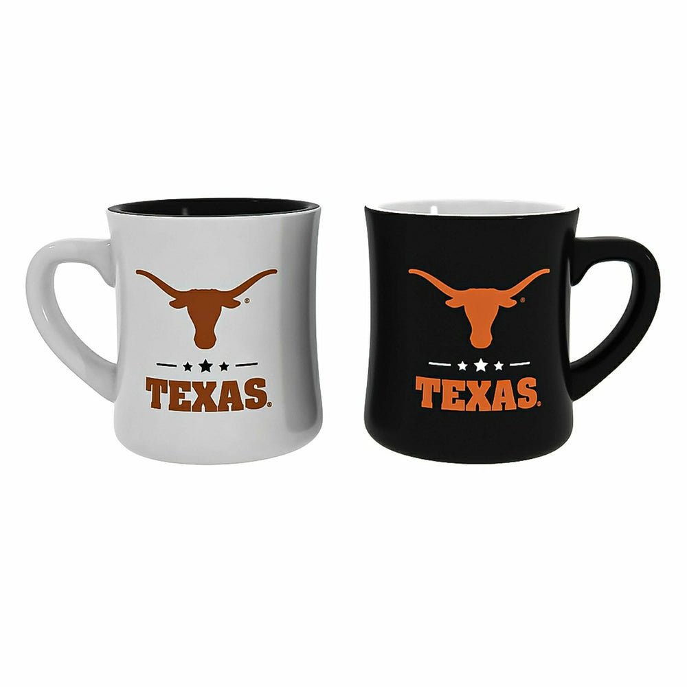 University of Texas 10oz Ceramic Cup Set, 2pc, Collegiate, Home