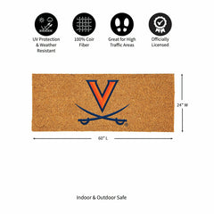 University of Virginia Extra Large Full Color Coir Mat, 60"x24", Collegiate