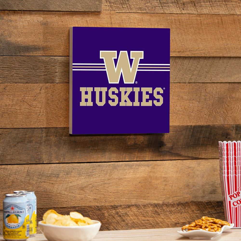 University of Washington Wood Wall Sign, 12x12, Collegiate, Home