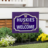 University of Washington Coroplast Yard Sign, "Fans Welcome", Collegiate, Home