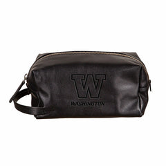 University of Washington, Embossed Toiletry Bag, Black, Collegiate, Home