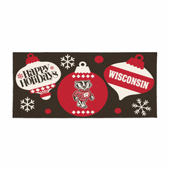 University of Wisconsin-Madison Holiday Flocked Coir Sassafras Switch , Collegiate