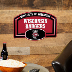 University of Wisconsin-Madison USA Embossed Steel Wall Sign, 11" x 17, Collegiate, Home