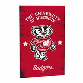 University of Wisconsin-Madison Wood Wall Sign, 16x24, Collegiate, Home