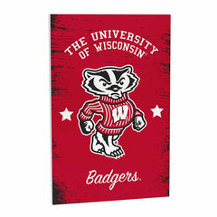 University of Wisconsin-Madison Wood Wall Sign, 16x24, Collegiate, Home
