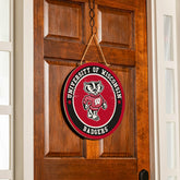 University of Wisconsin-Madison Round Door Décor with Hanging Rope, 18, Collegiate, Home