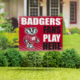 University of Wisconsin-Madison Coroplast Yard Sign "Fans Play Here", Collegiate, Home