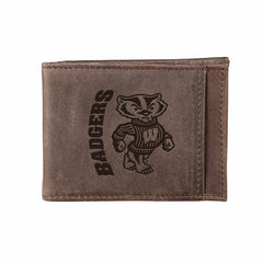 Front Pocket Wallet w/ RFID Blocking, University of Wisconsin-Madison,, Collegiate, Home