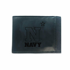 Front Pocket Wallet w/ RFID Blocking, US Naval Academy, Black, Collegiate, Home