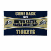 28" x 16" PVC Trapper Mat, Come Back with Tickets, US Naval Academy, Collegiate