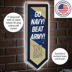 LED Wall Decor, Pennant, US Naval Academy, Collegiate, Home