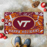 Virginia Tech Holiday PVC Mat, 28"x16", Collegiate