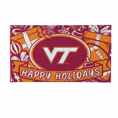 Virginia Tech Holiday PVC Mat, 28"x16", Collegiate
