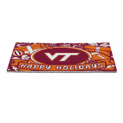 Virginia Tech Holiday PVC Mat, 28"x16", Collegiate