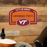 Virginia Tech USA Embossed Steel Wall Sign, 11" x 17", Collegiate, Home