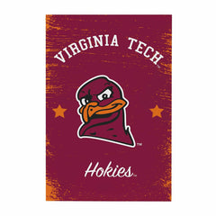 Virginia Tech Wood Wall Sign, 16x24, Collegiate, Home