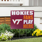 Virginia Tech Coroplast Yard Sign "Fans Play Here", Collegiate, Home