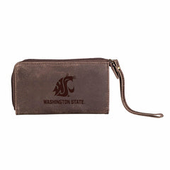 Wristlet Wallet, Brown, Washington State University, Collegiate, Home