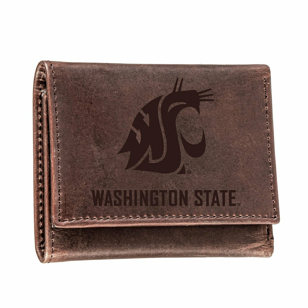 Washington State University, Tri-Fold Wallet, Brown, CH, 100% Genuine , Collegiate, Home