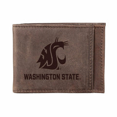 Front Pocket Wallet w/ RFID Blocking, Washington State University, Bro, Collegiate, Home