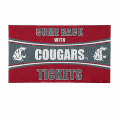 28" x 16" PVC Trapper Mat, Come Back with Tickets, Washington State Un, Collegiate