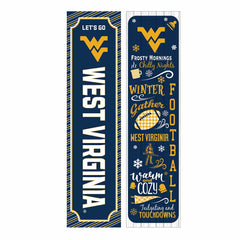 46" Double Sided Leaner, West Virginia University, Winter Seasonal, Collegiate, Home