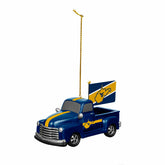 West Virginia University Rally Truck Ornament, Set of 2, Collegiate, Home