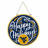 West Virginia University Holiday Round Door Décor with Hanging Rope, 1, Collegiate, Home