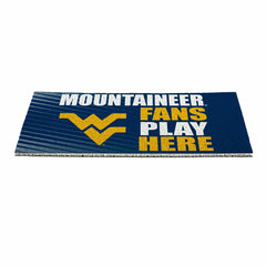 West Virginia University Fan Mat, 28"x16", Collegiate