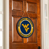 West Virginia University Round Door Décor with Hanging Rope, 18x18, Collegiate, Home